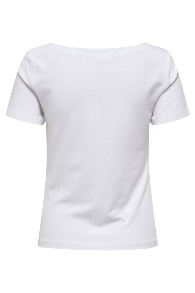 ONLLIVE LOVE LIFE S/S BOATNECK TOP 15349048 WHITE